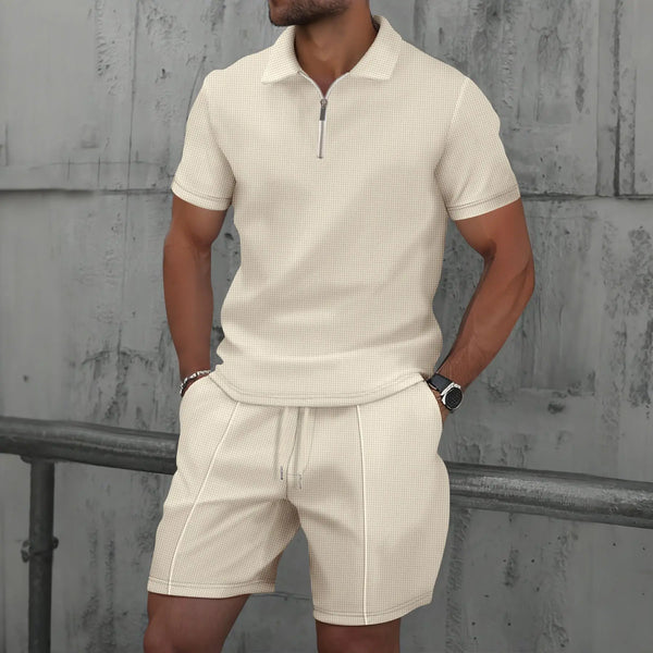 Conjunto Verano Waffle Zip Casual