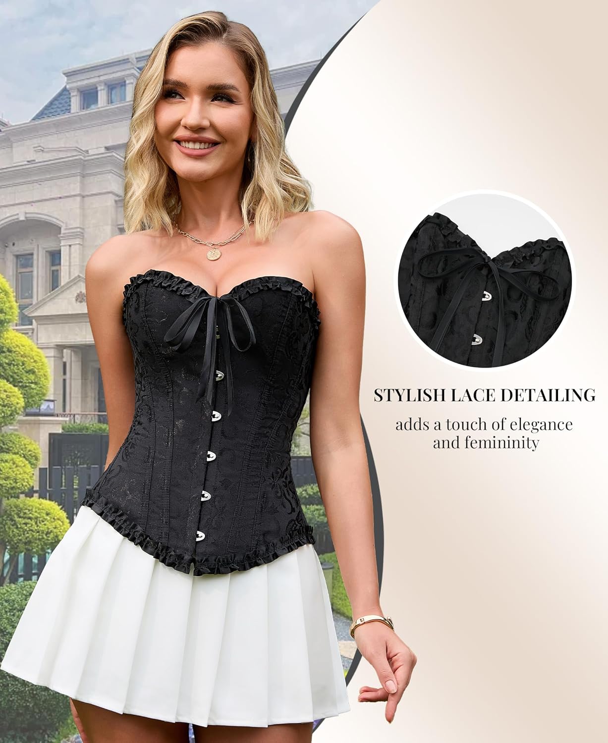 Corsé Gótico Vintage Elegante