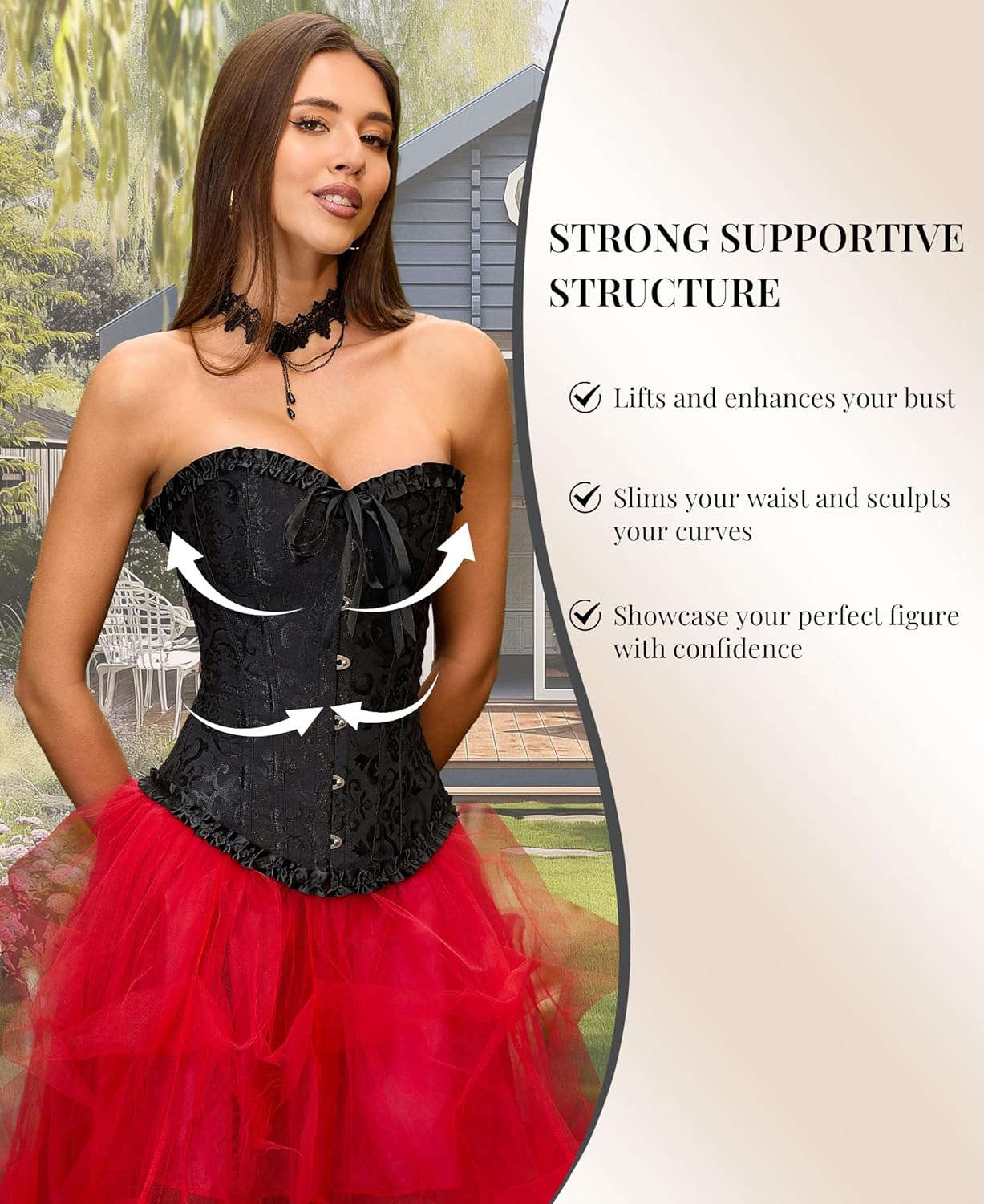 Corsé Gótico Vintage Elegante